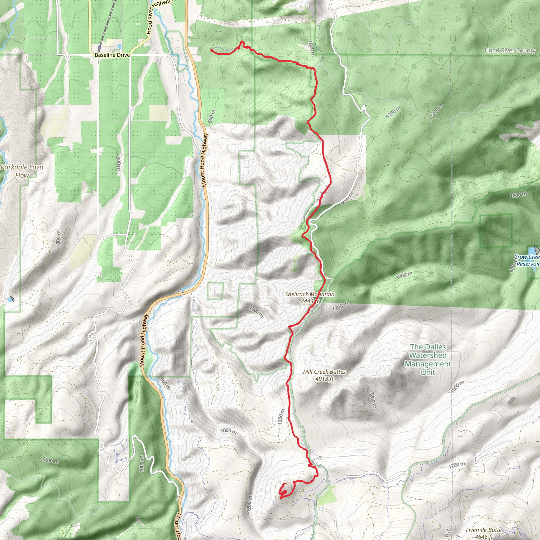 Surveyor's Ridge Trail and Oak Ridge Trail mobile static map