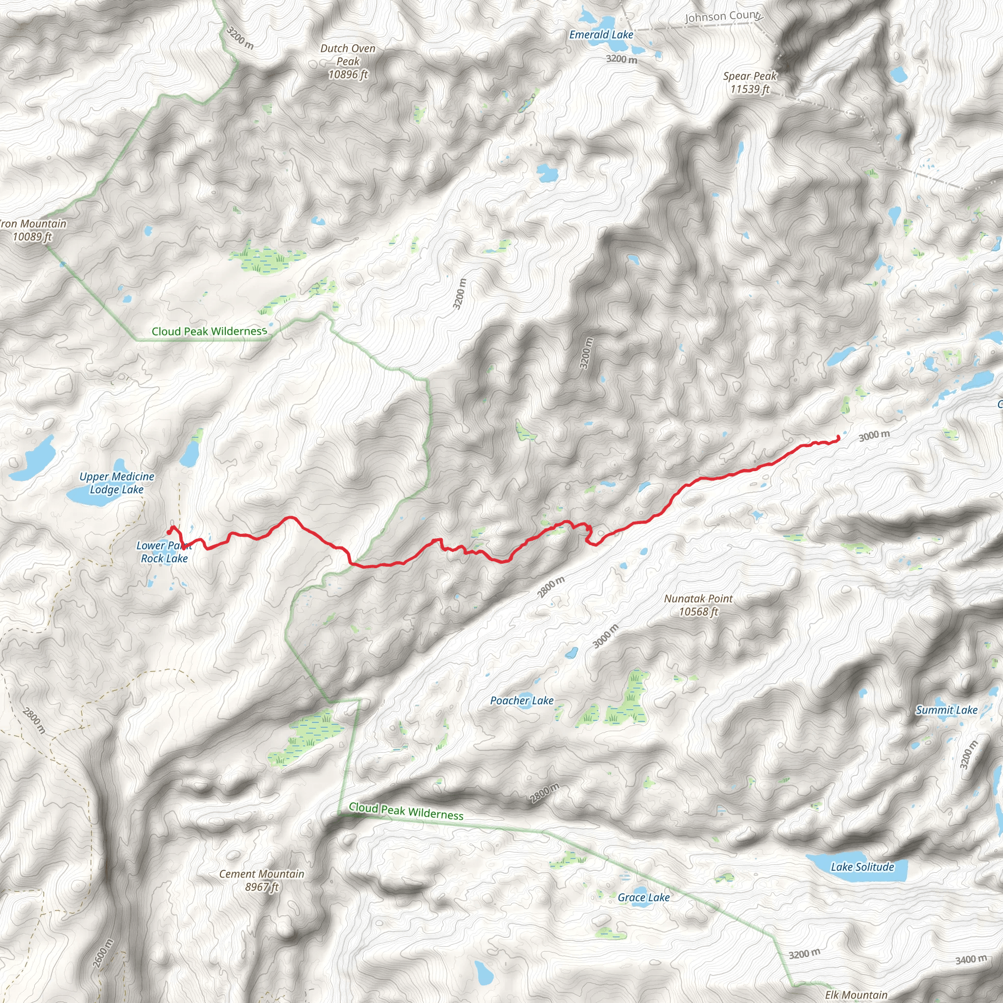 North High Park and Solitude Trail - Lower Paint Rock Lake mobile static map