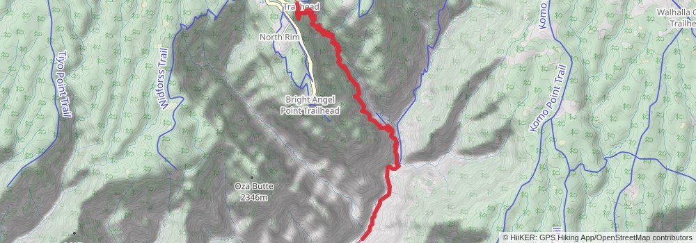 Arizona Trail stage 67 Map