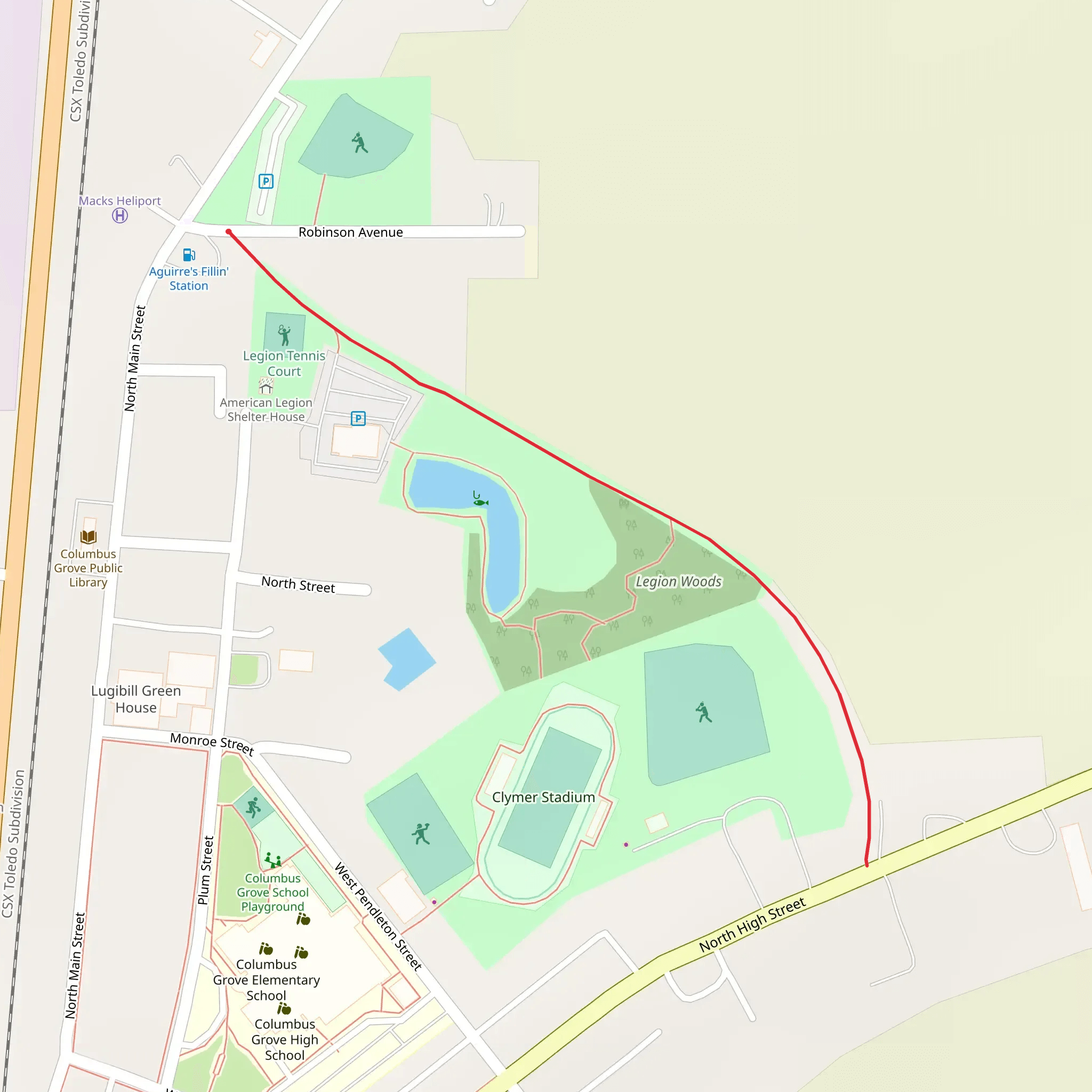 Walk along The American Legion Pond mobile static map