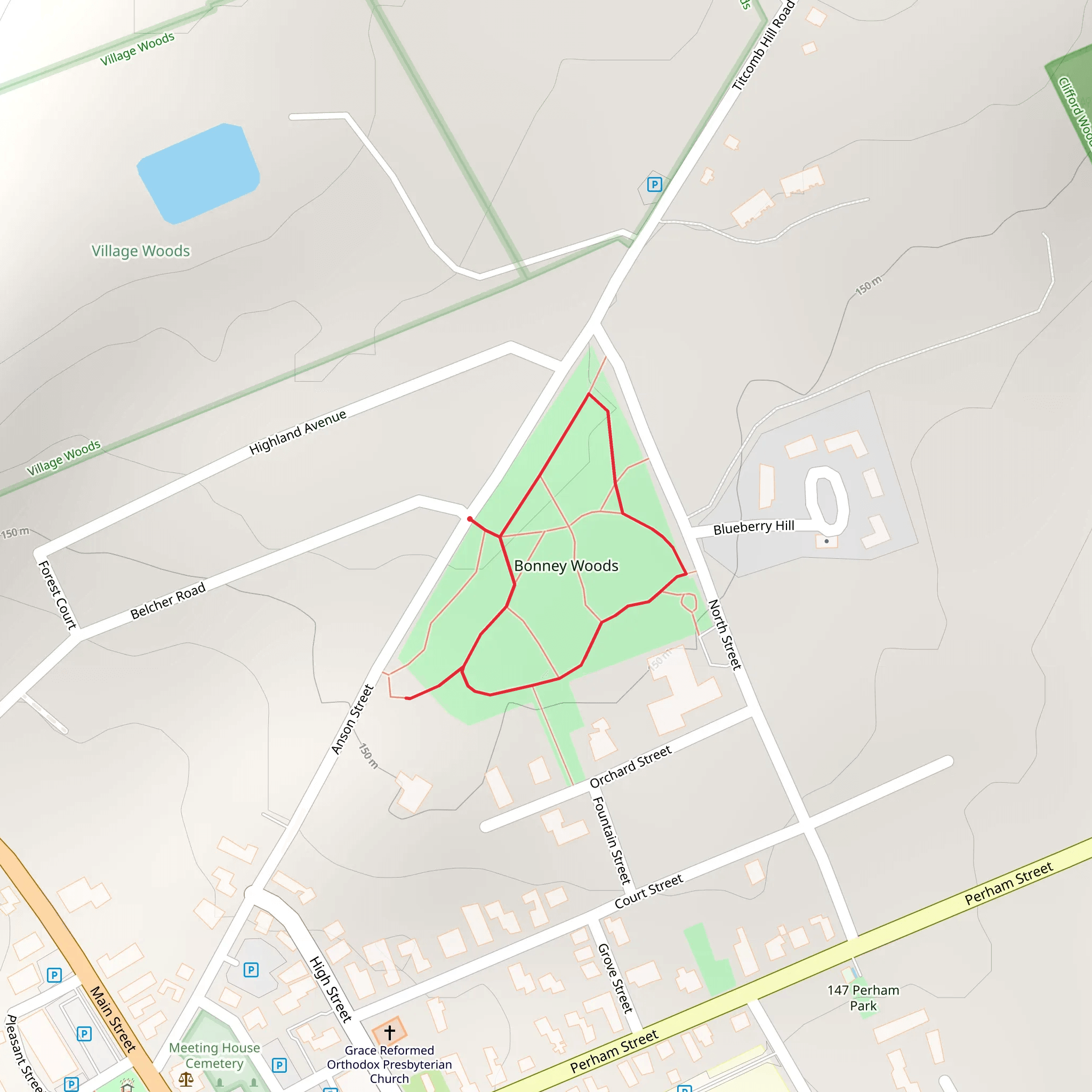 Bonney Woods Loop Trail mobile static map