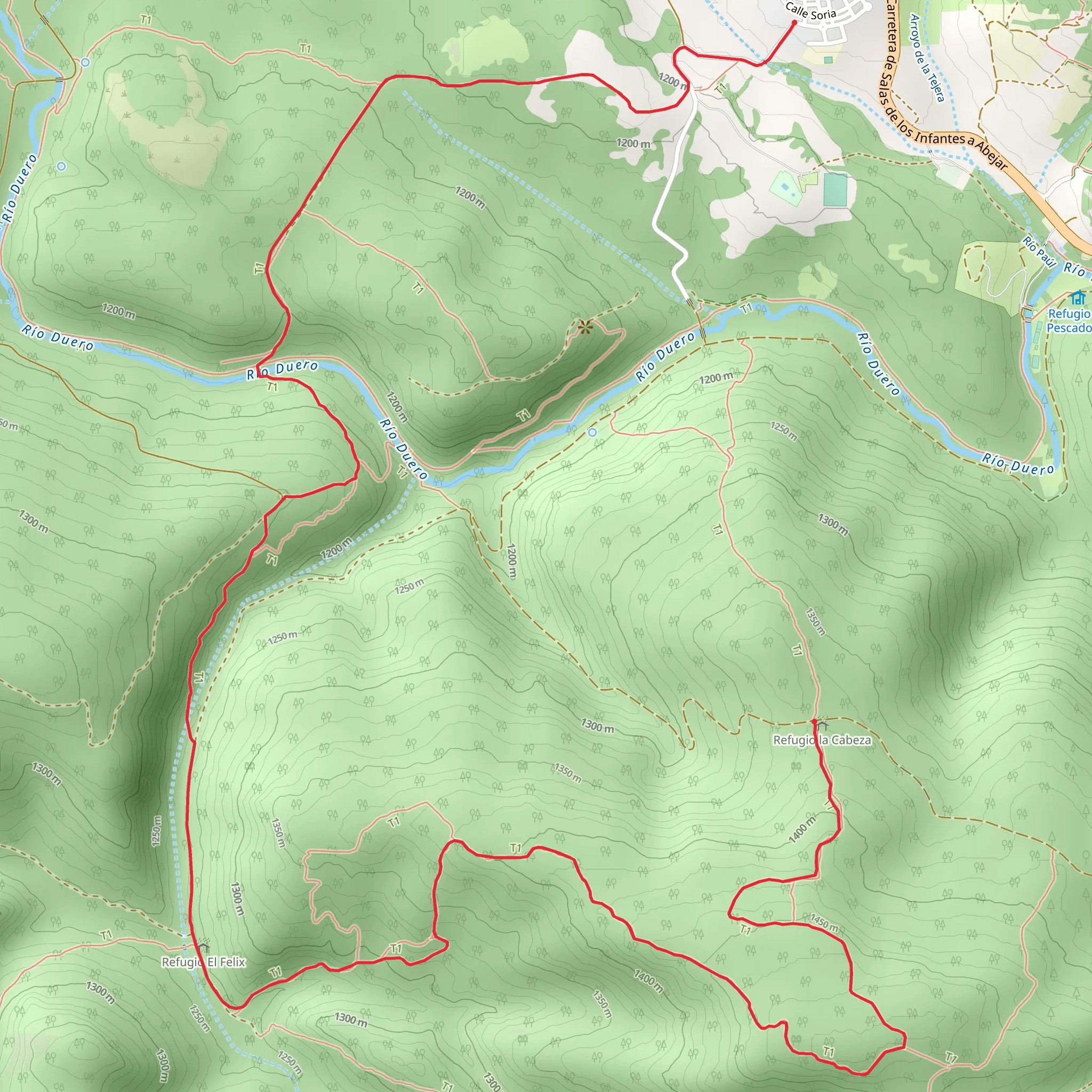 Route through the Sierra de la Umbría PR SO 77 mobile static map