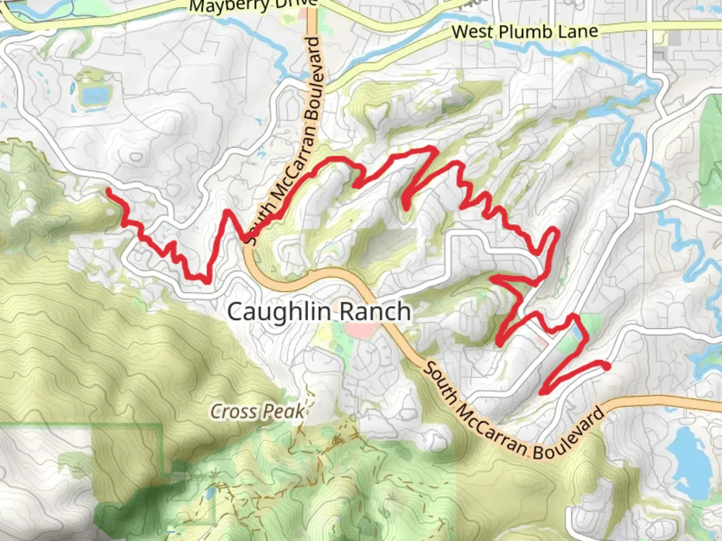 An image depicting the trail Steamboat Ditch Trail - Manzanita Lane and its surrounding area.