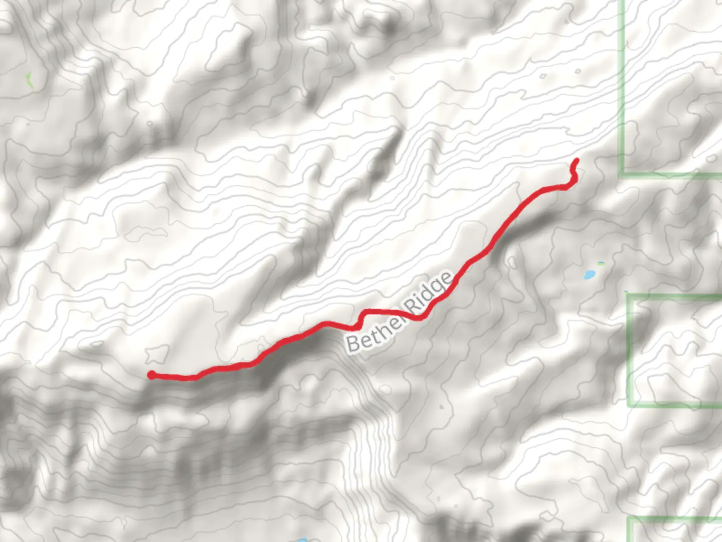 An image depicting the trail Bethel Ridge Trail and its surrounding area.