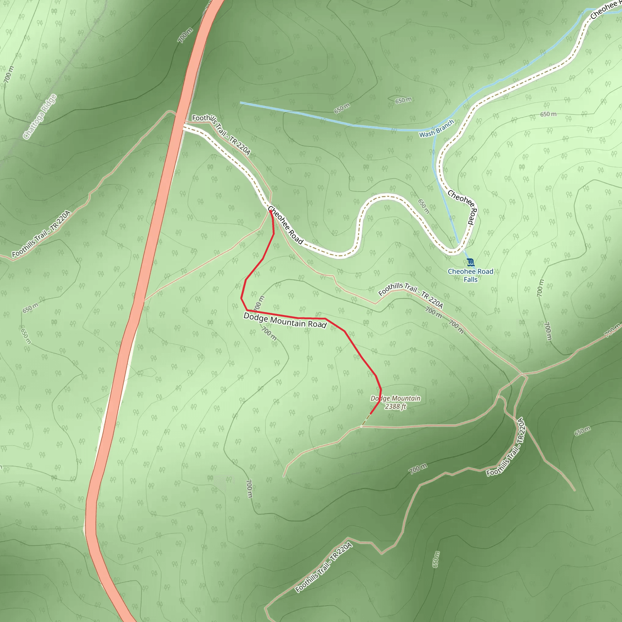 Dodge Mountain mobile static map