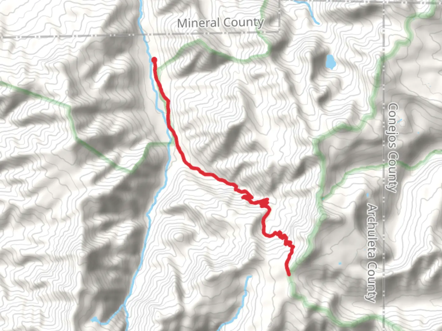 An image depicting the trail Quartz Creek Trail and its surrounding area.