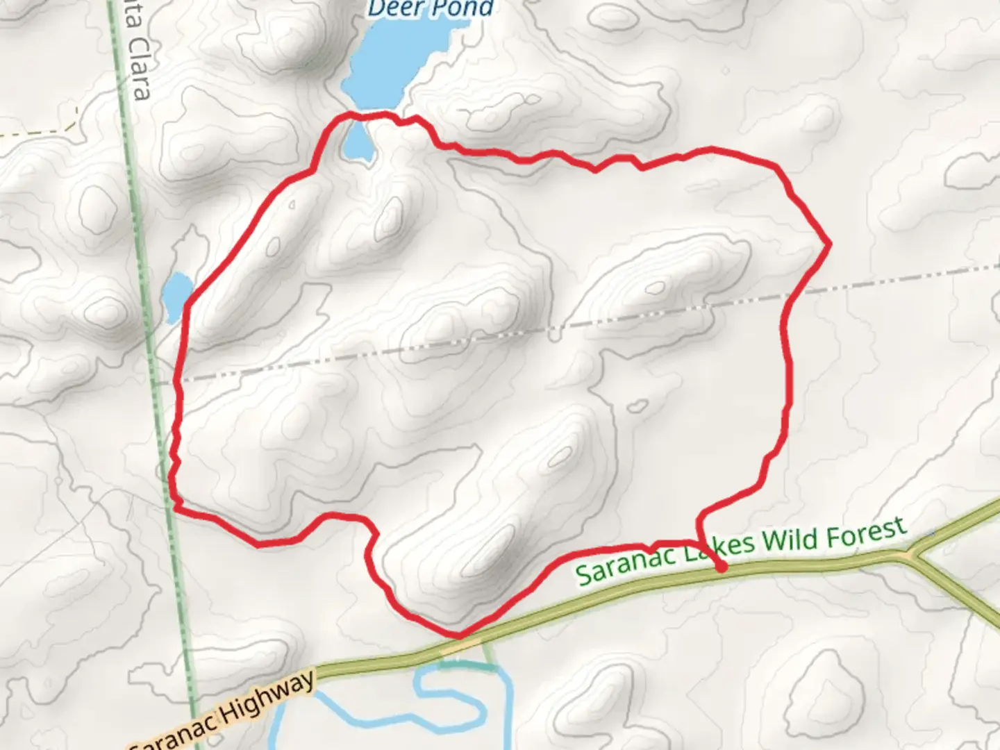 An image depicting the trail Deer Pond Loop and its surrounding area.