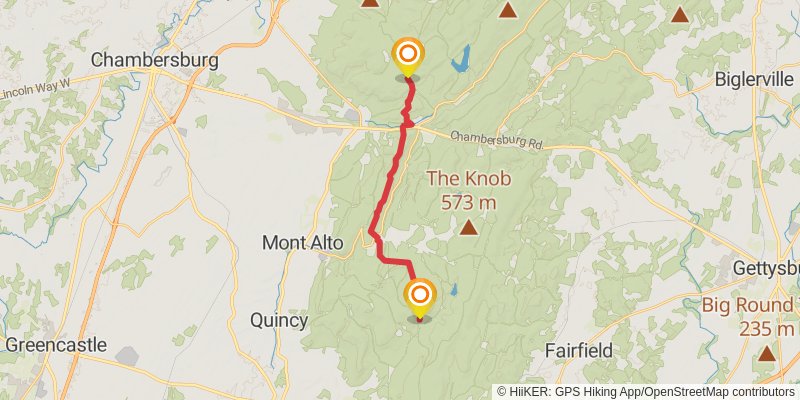 Appalachian Trail stage 110 Map