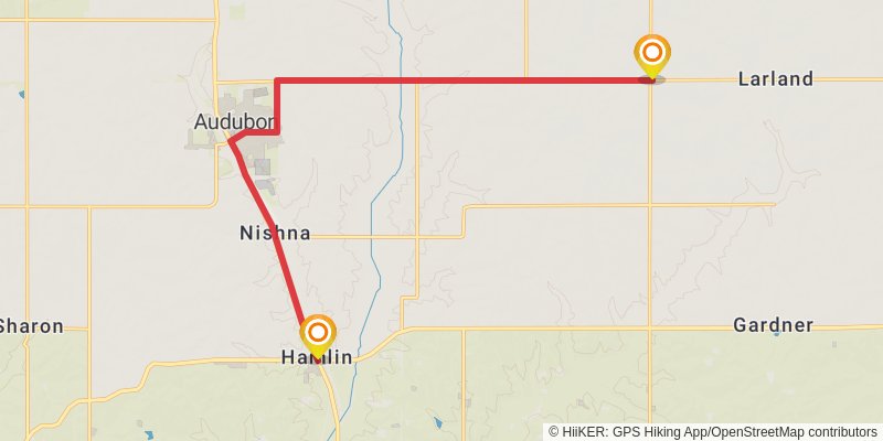 American Discovery Trail North Route stage 156 Map
