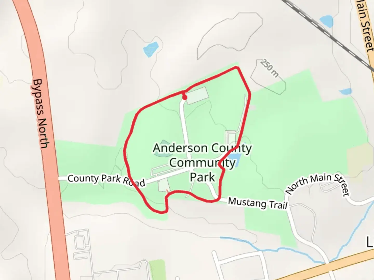 An image depicting the trail Mustang Loop Trail and its surrounding area.