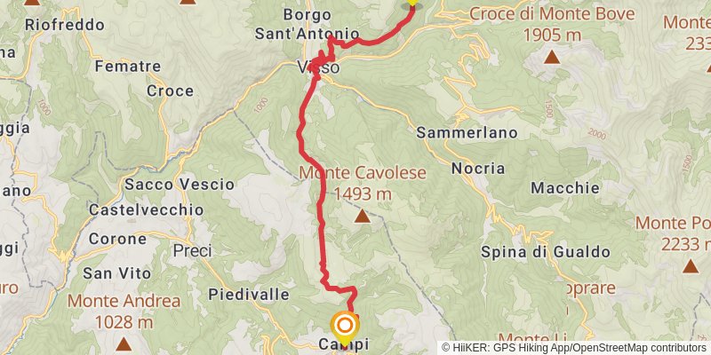 Cammino Nelle Terre Mutate stage 6 Map