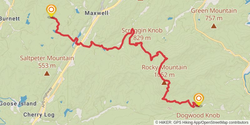 Benton Mackaye Trail stage 6 Map