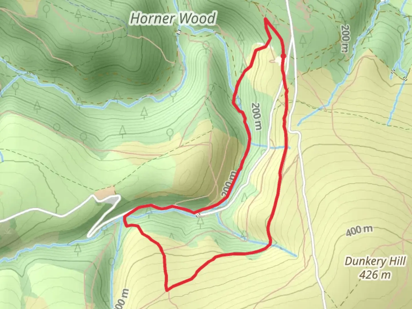 An image depicting the trail Old Bridge and East Water Valley Loop and its surrounding area.
