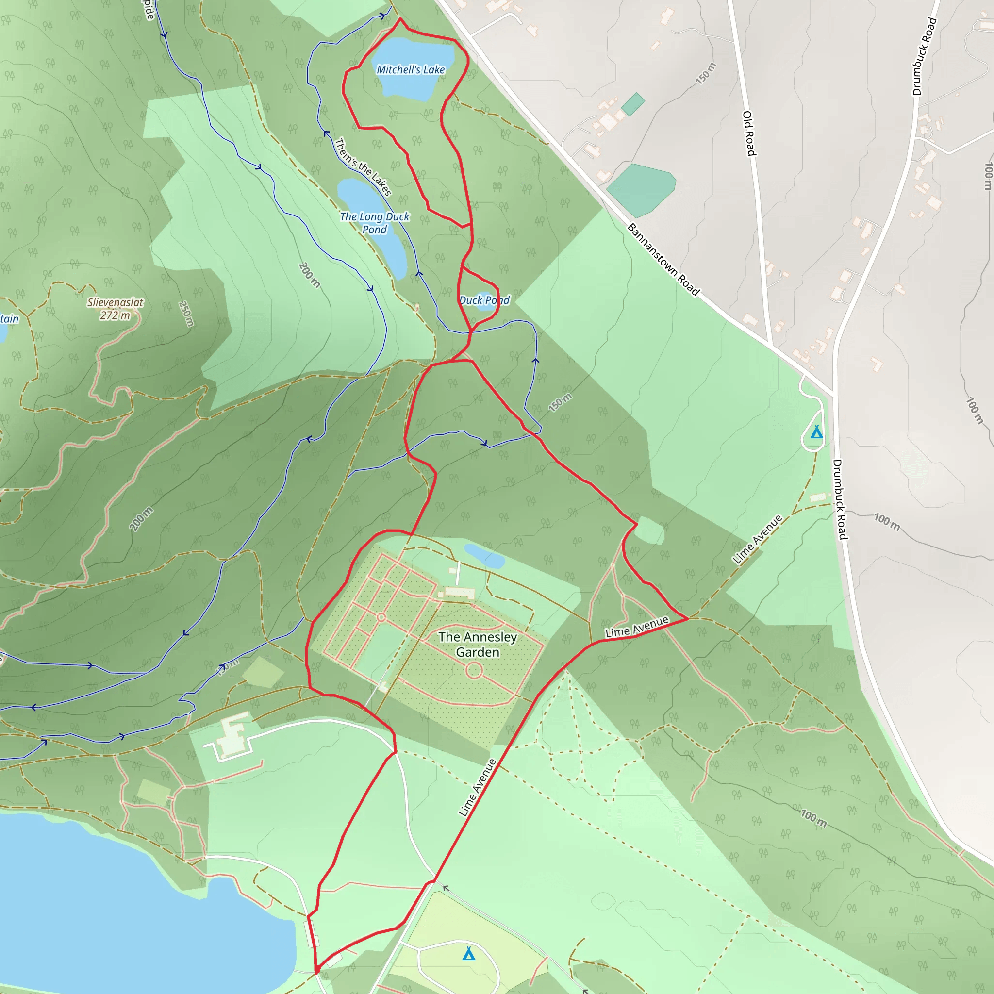Annesley Garden Walk mobile static map