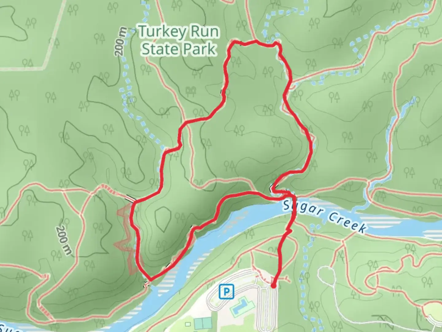 An image depicting the trail Trail 3 Loop and its surrounding area.