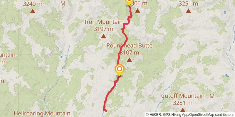 Buffalo Fork Trail via Buffalo Divide Trail stage 3 Map