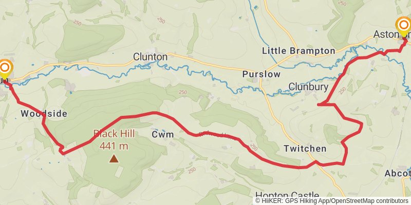 Bishop's Castle Ring Circular Walk stage 4 Map