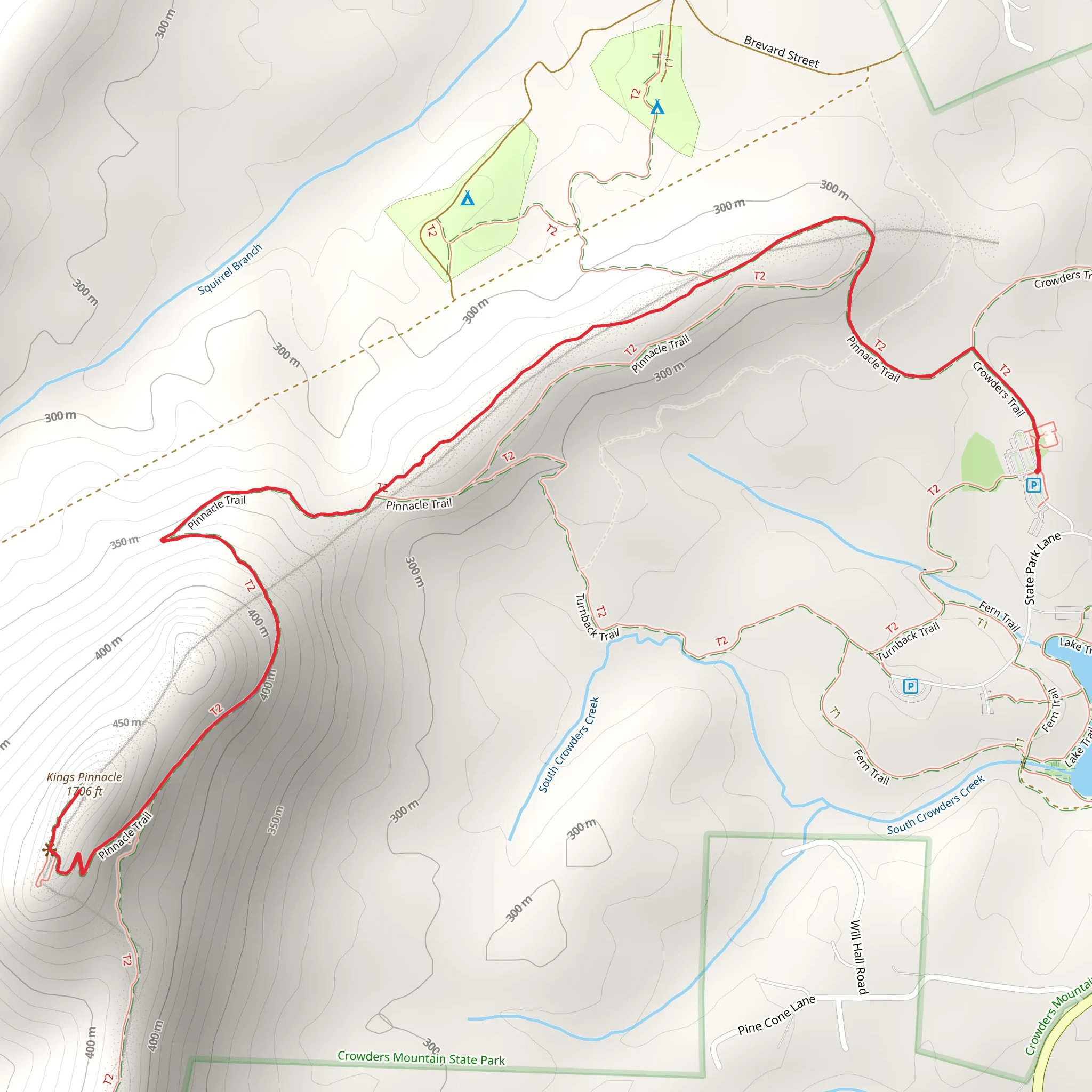 Kings Pinnacle via Pinnacle Trail mobile static map