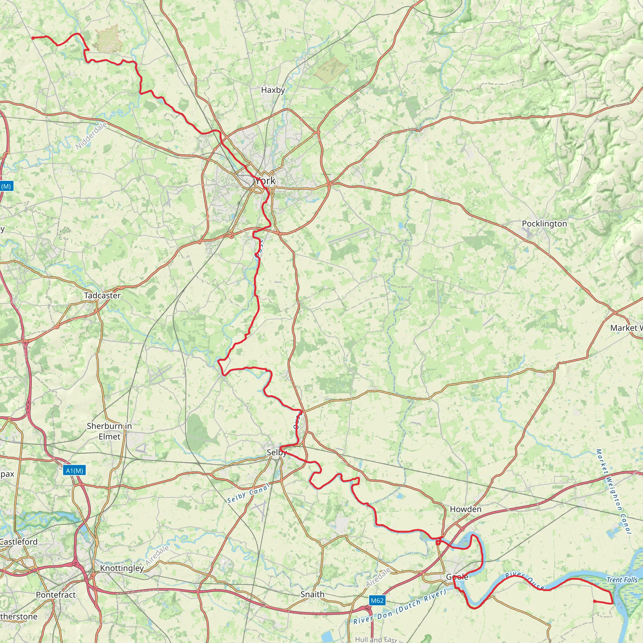 River Ouse Walk - Yorkshire mobile static map