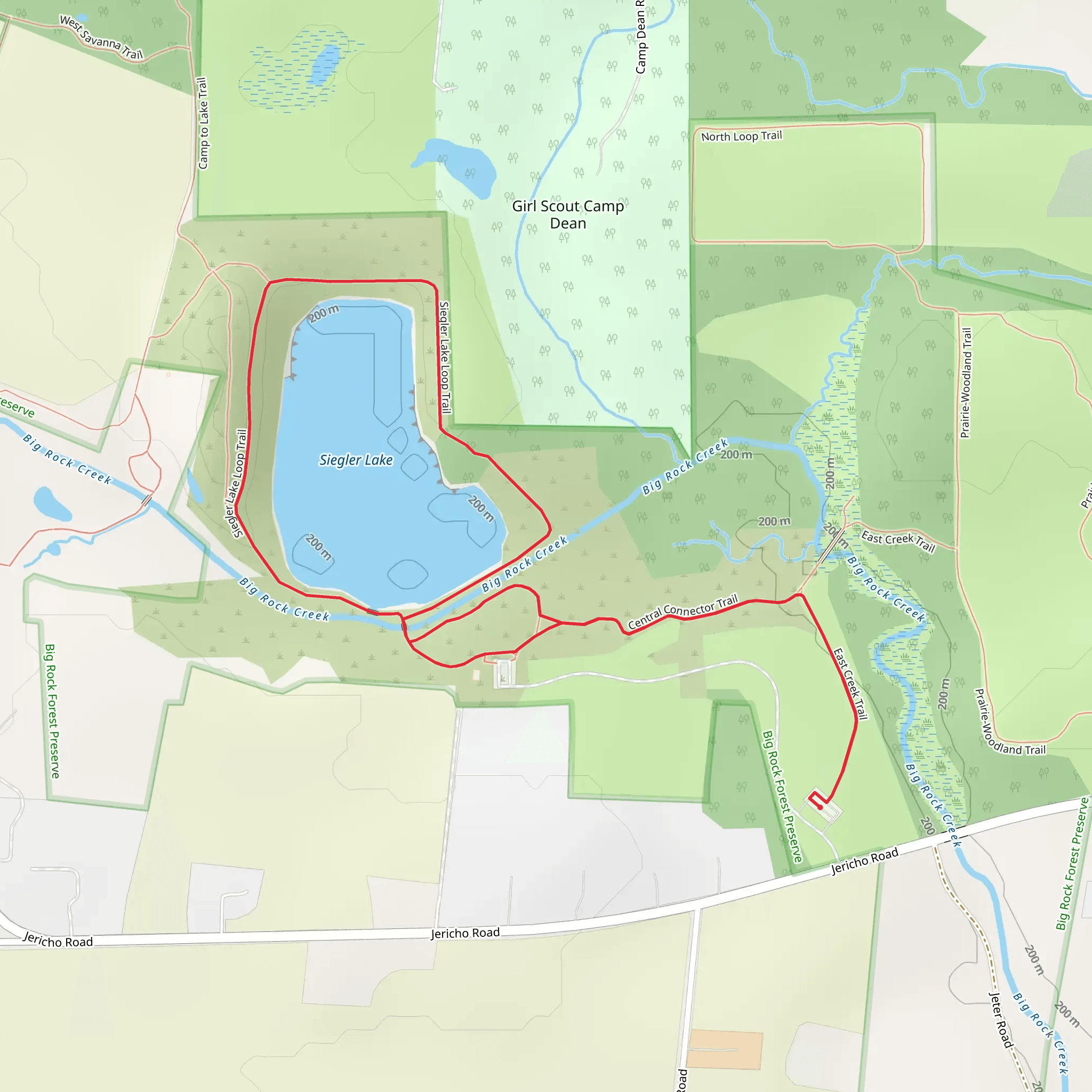 Siegler Lake Loop mobile static map