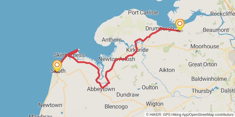 Cumbria Coastal Way stage 13 Map