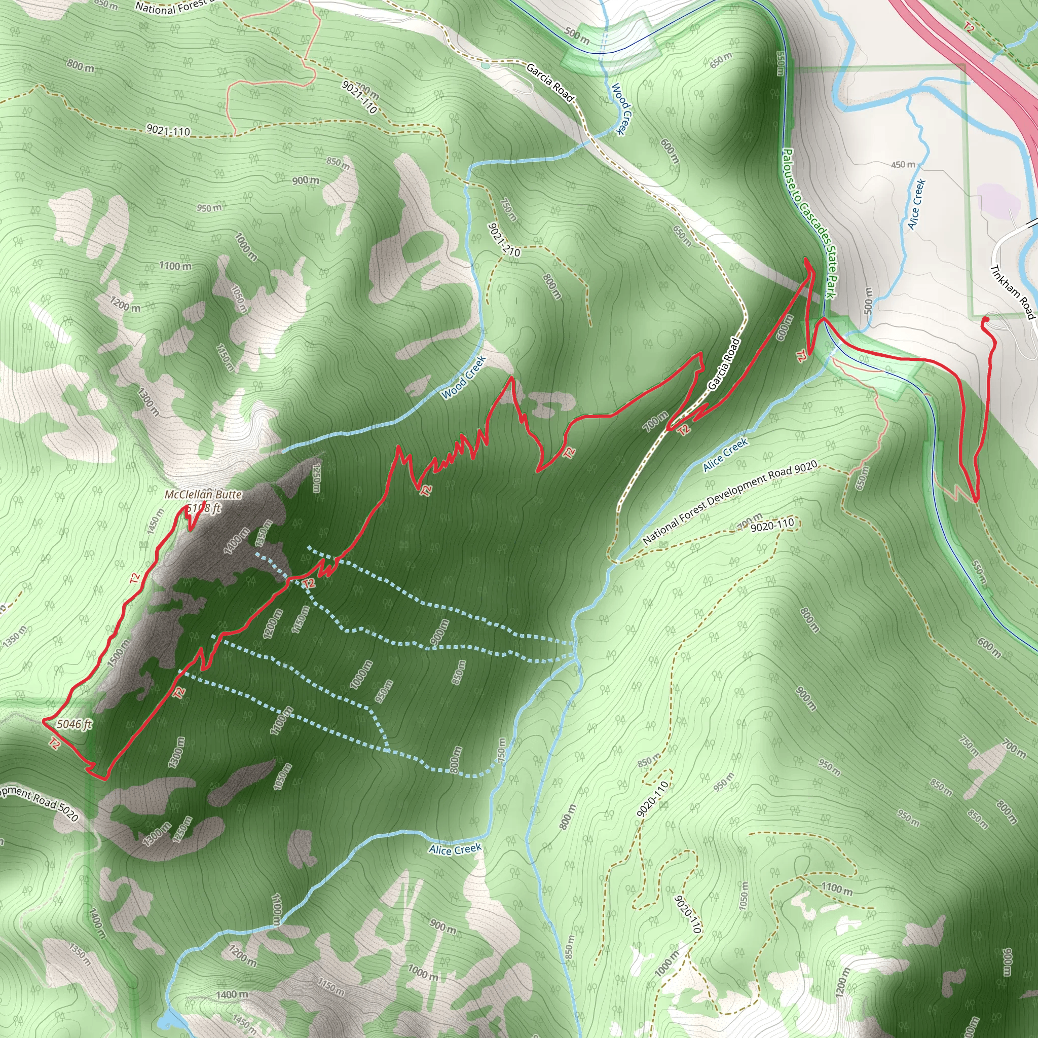 Mcclellan Butte Trail mobile static map