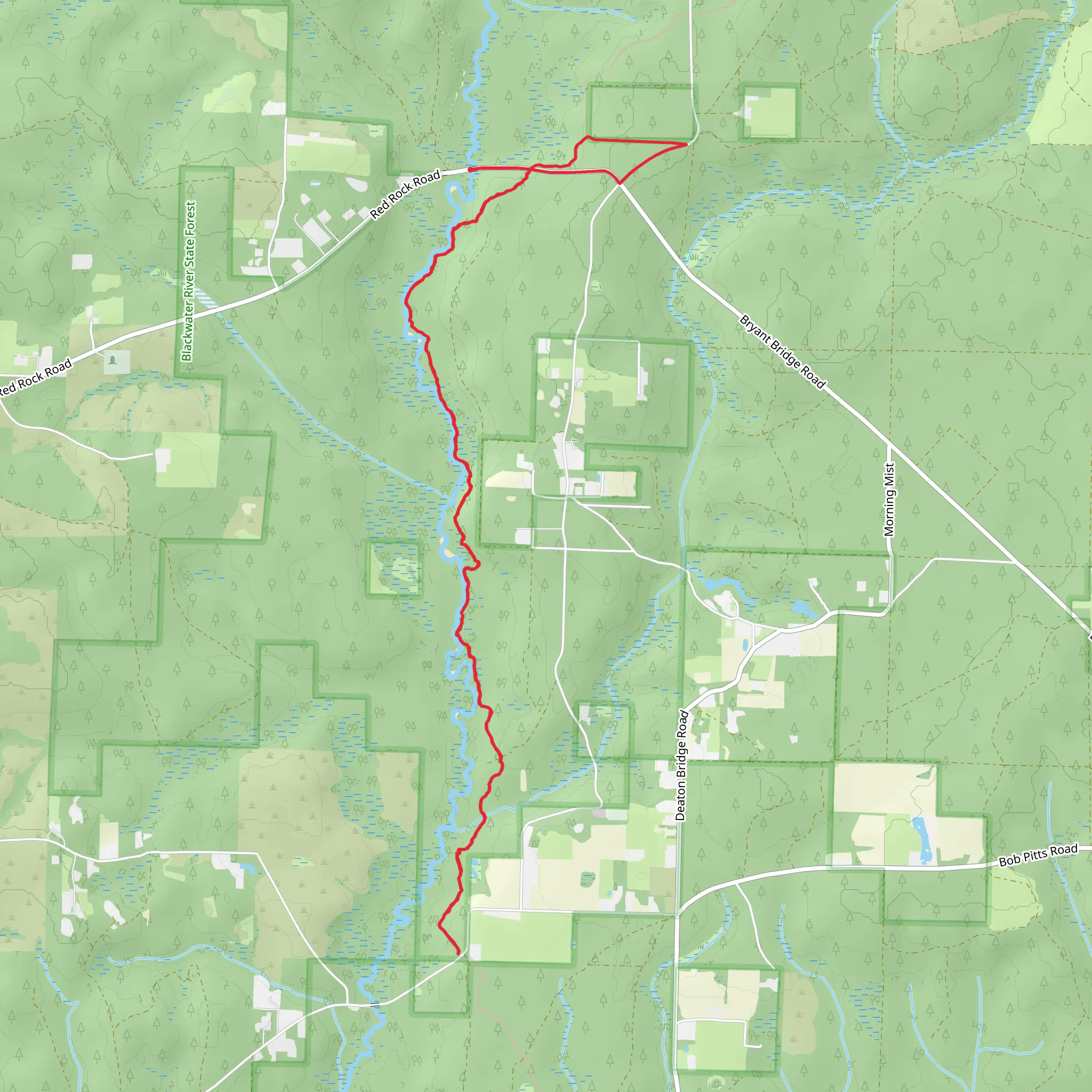 Juniper Creek mobile static map