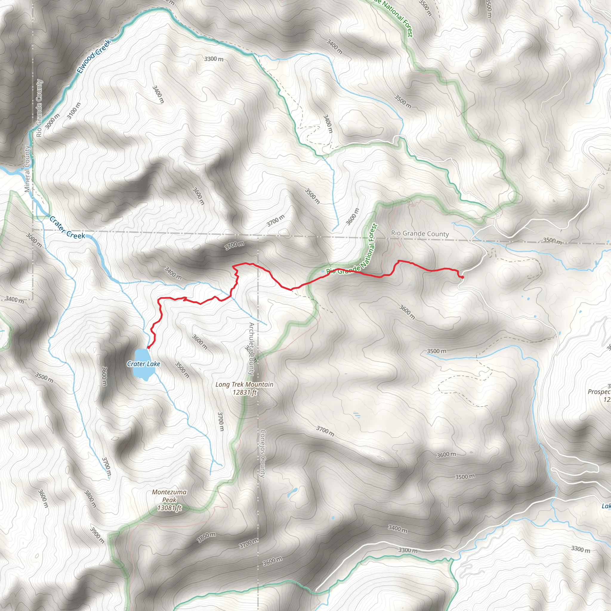 Crater Lake Trail mobile static map