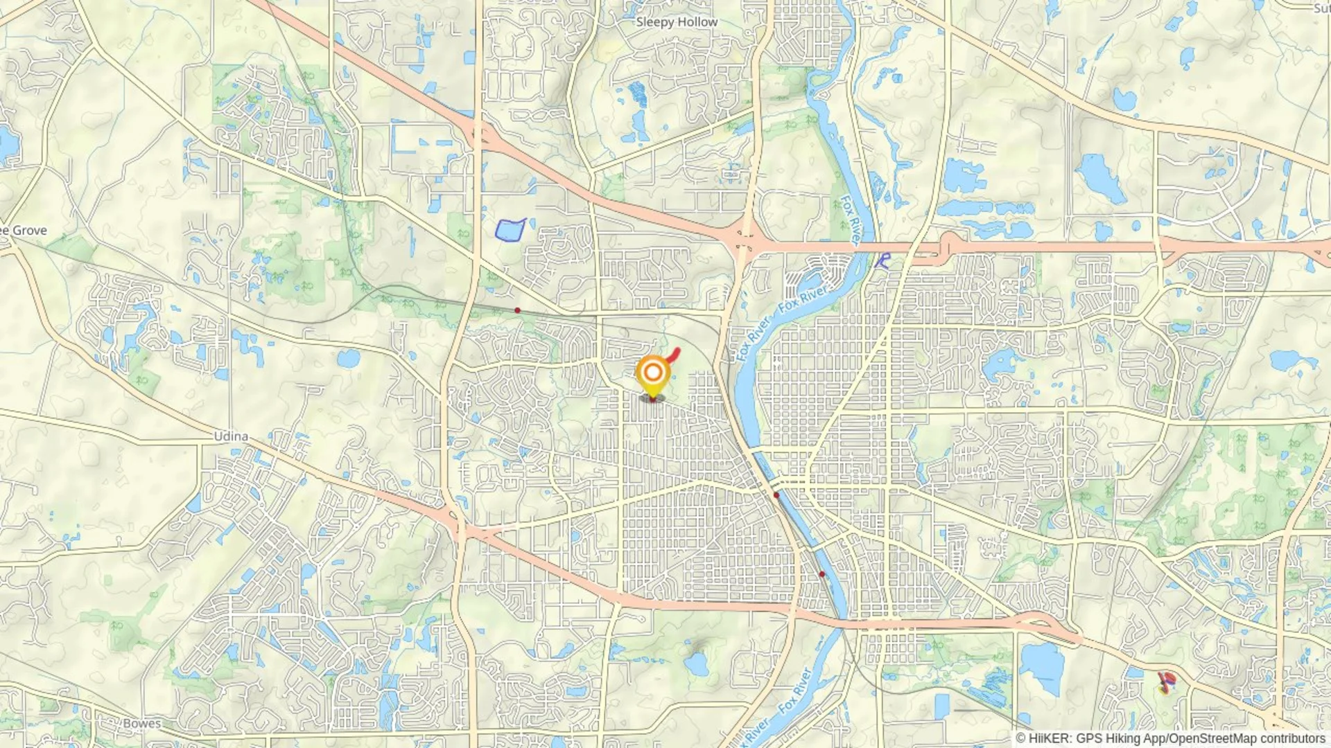 An image depicting the trail Wing Park Walk and its surrounding area.