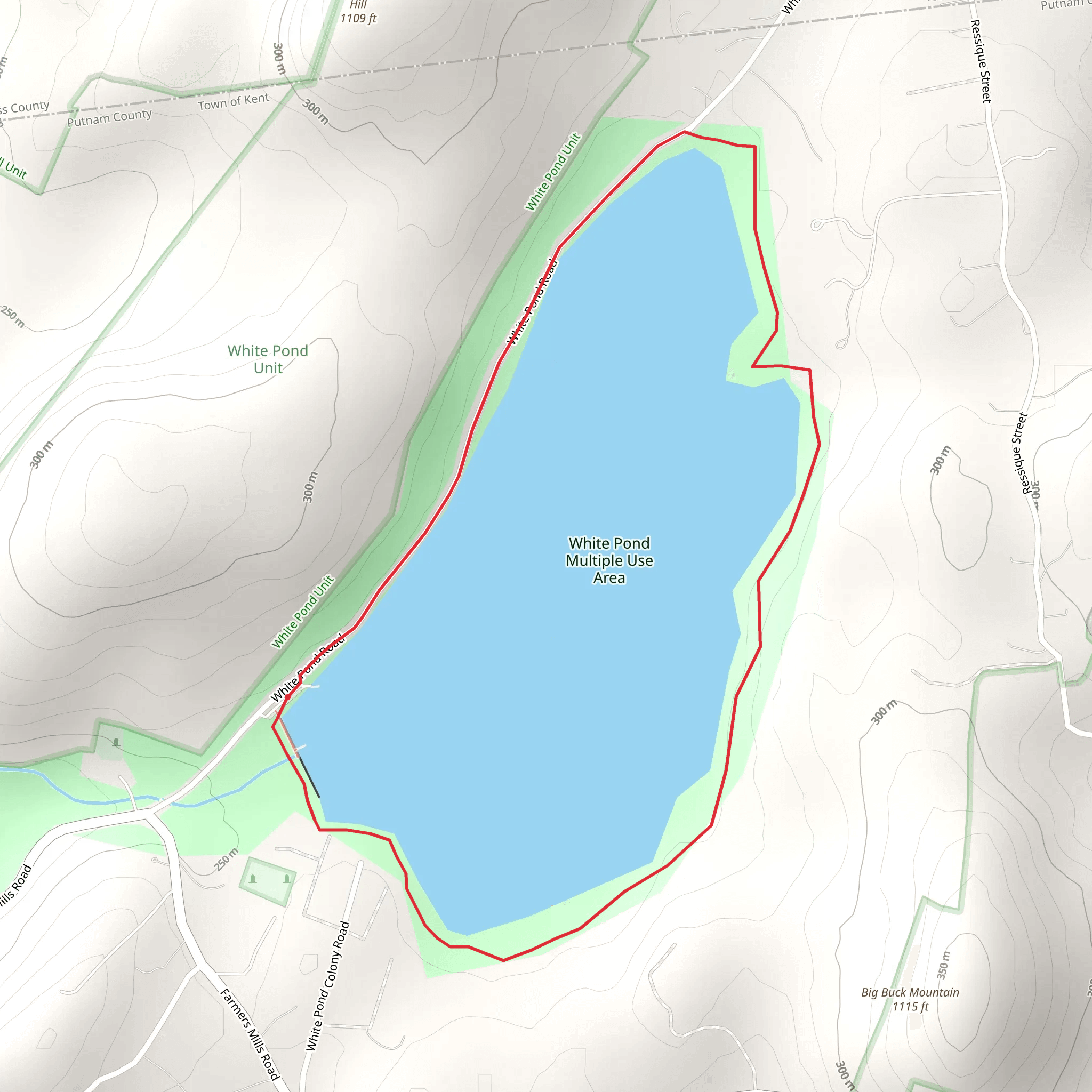 White Pond Loop mobile static map