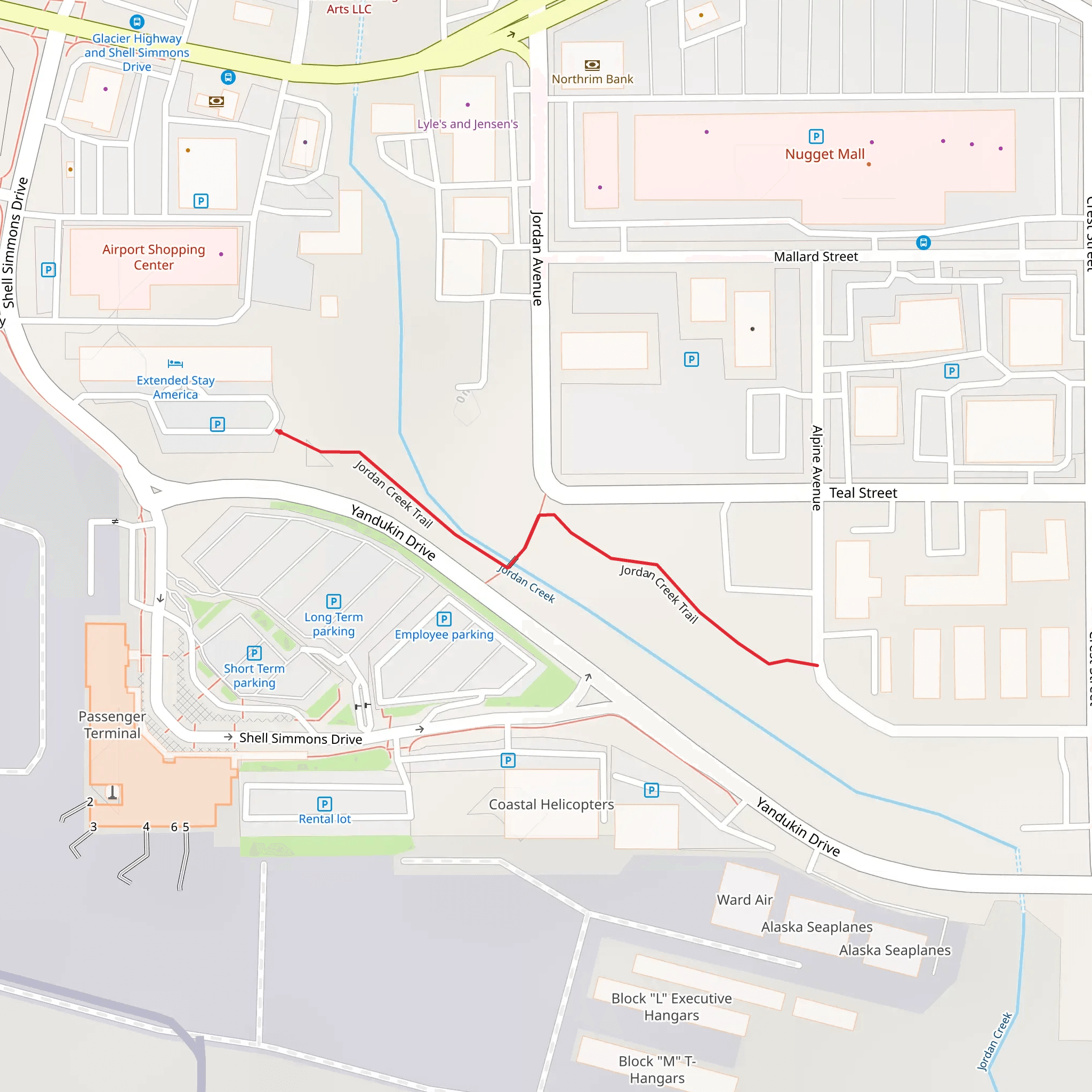 Jordan Creek mobile static map