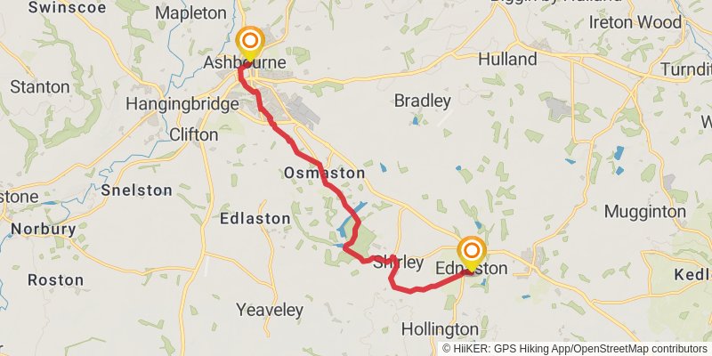 Derbyshire - Centenary Way stage 3 Map