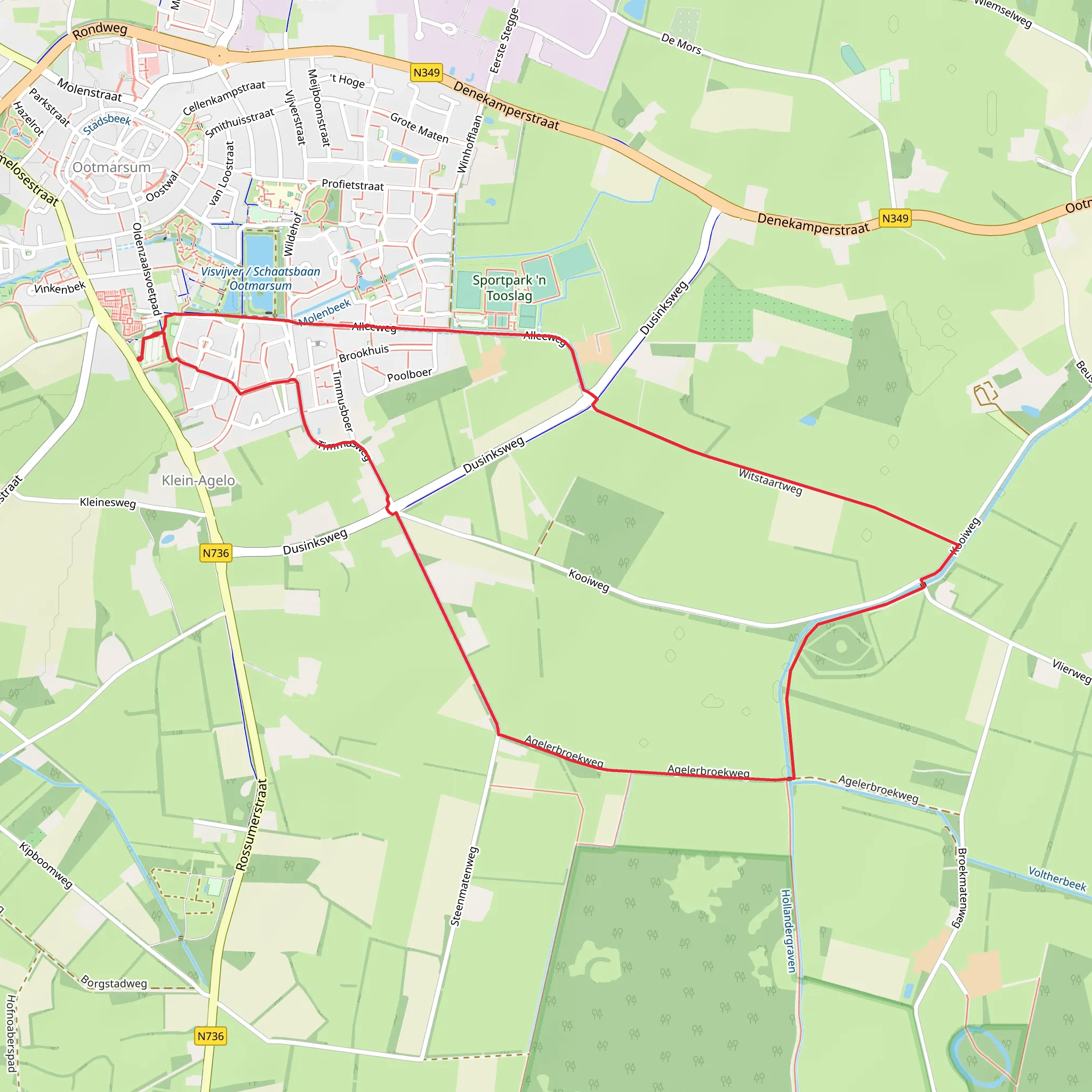 Witstaart Weg and Steenmaten Weg Loop mobile static map