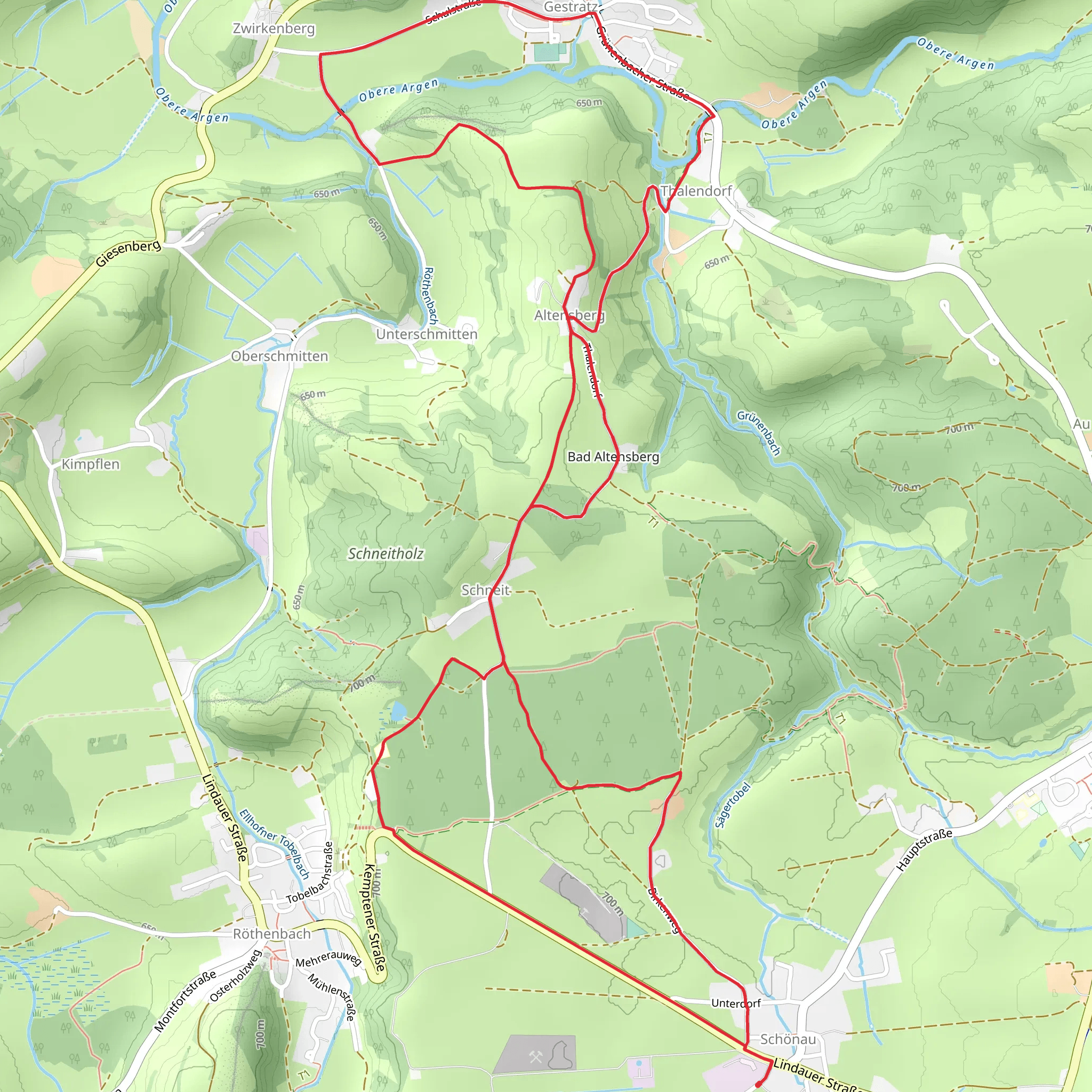 Obere Argen Loop mobile static map