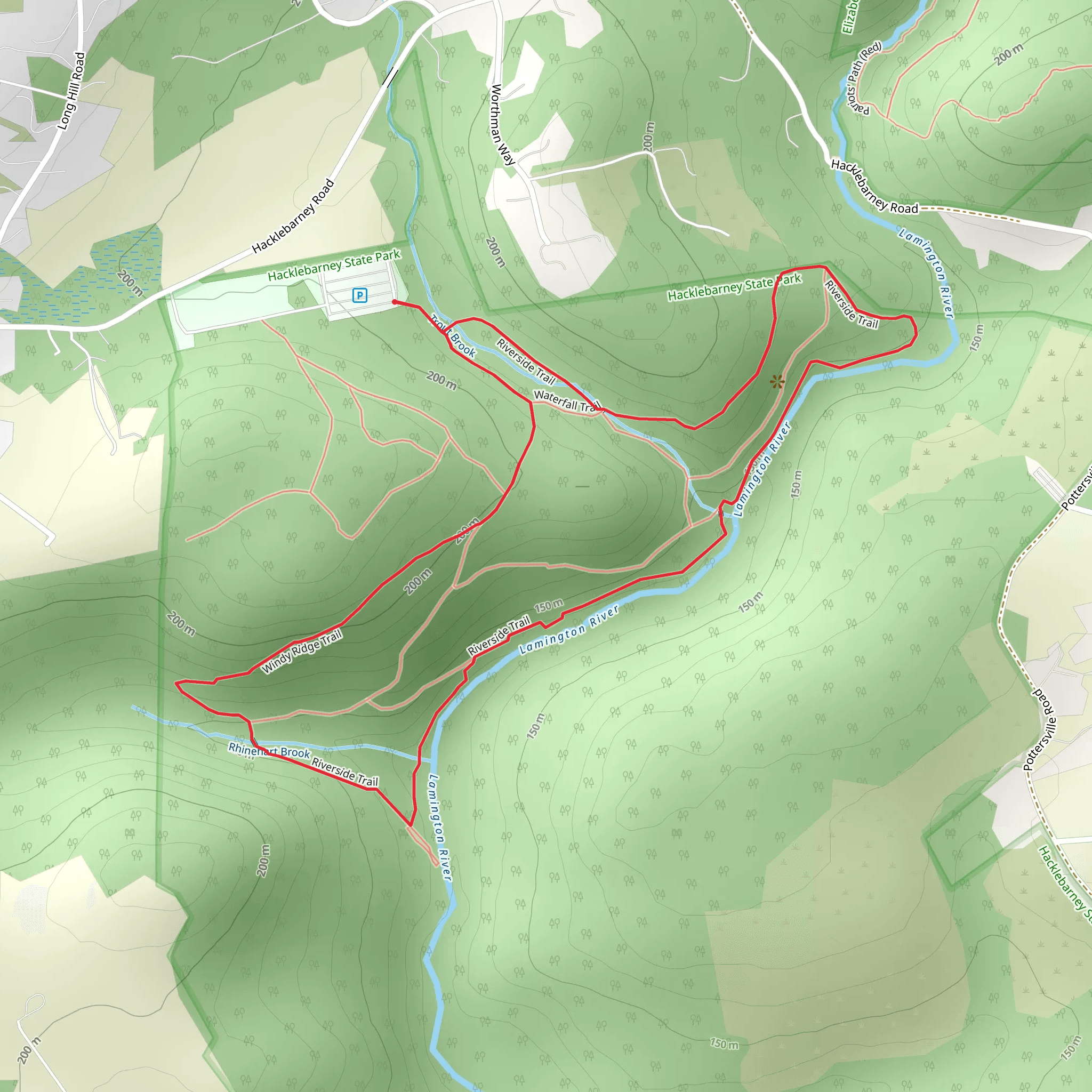 Riverside and Windy Ridge Loop Trail mobile static map