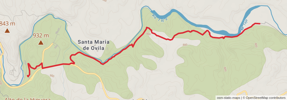 GR 113 Camino Natural del Tajo stage 12 Map