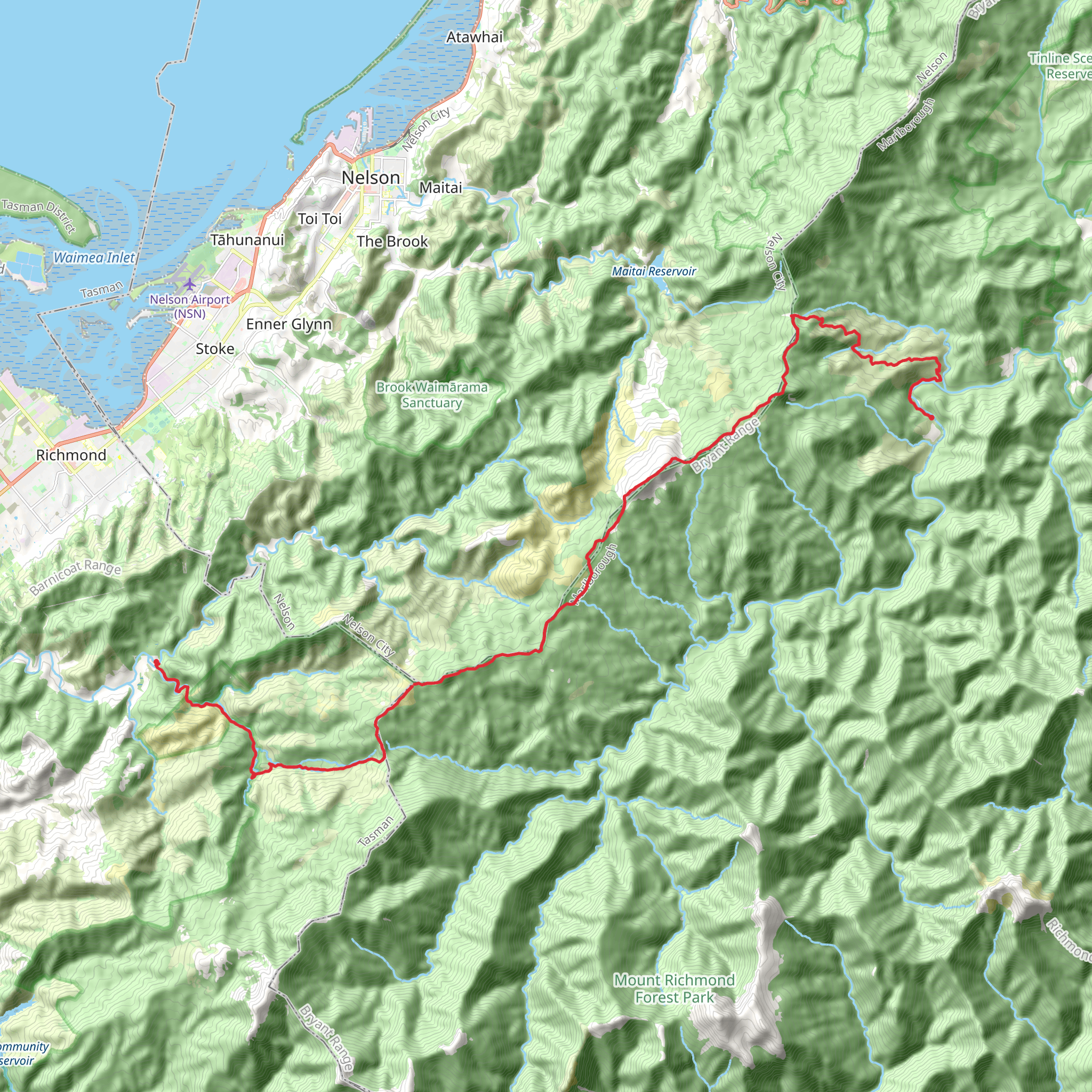 Pelorus Track mobile static map