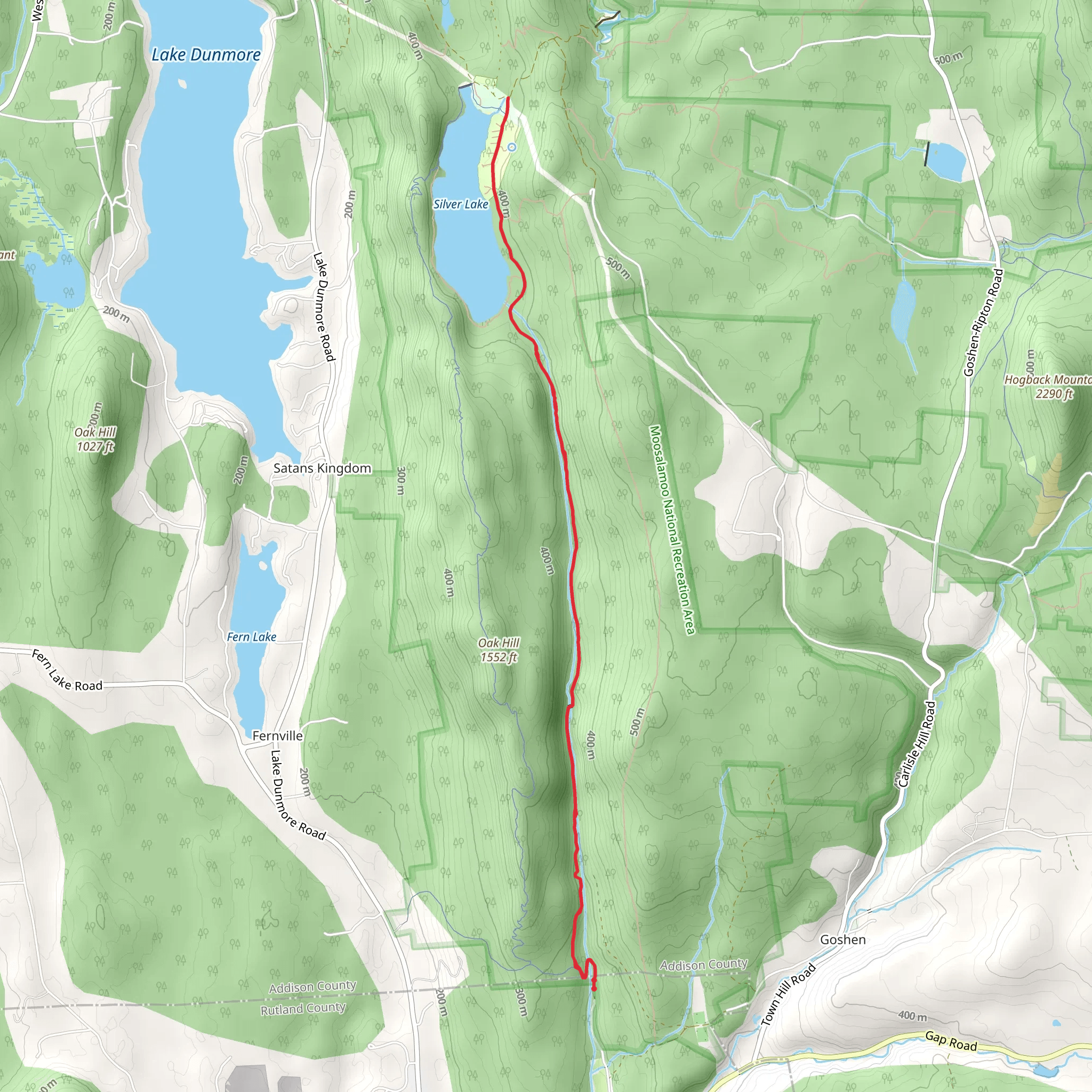 Leicester Hollow Trail mobile static map