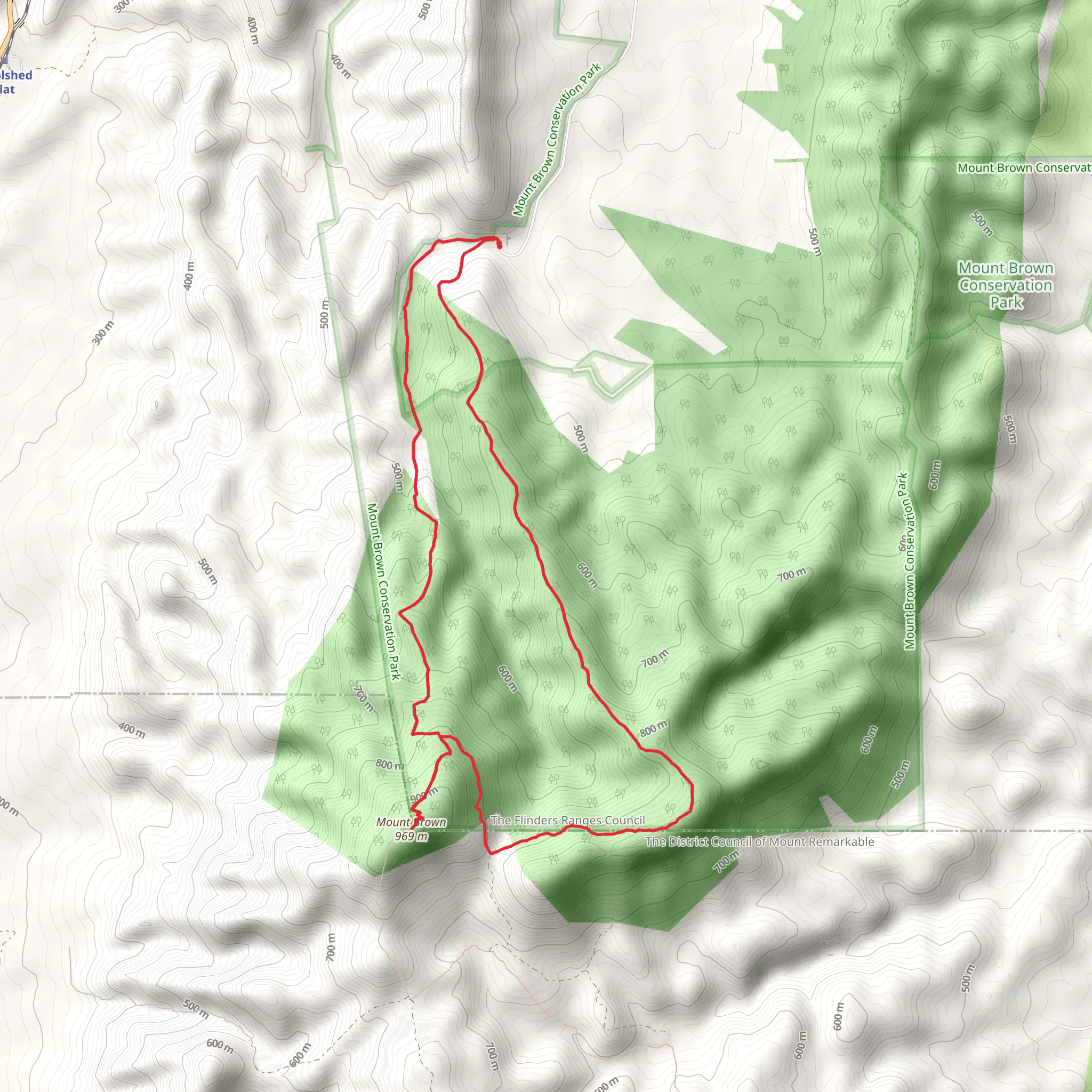 Mount Brown Summit Walk mobile static map