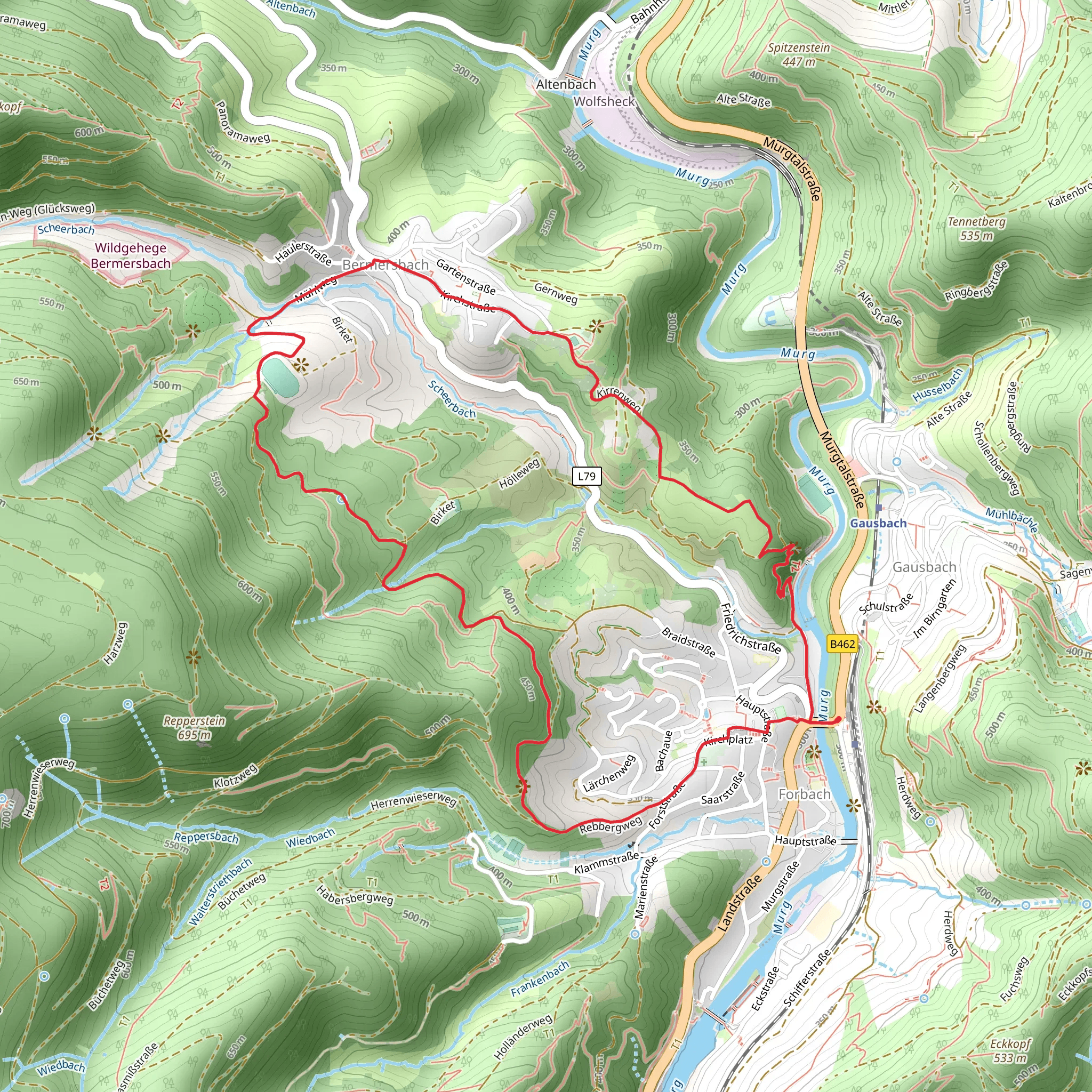 Heimatweg and Birket-Kirren Rundweg mobile static map
