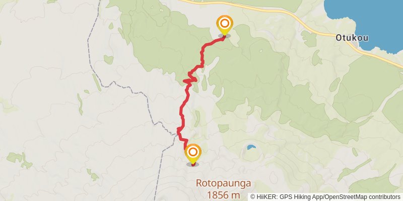 Tongariro Alpine Crossing stage 2 Map