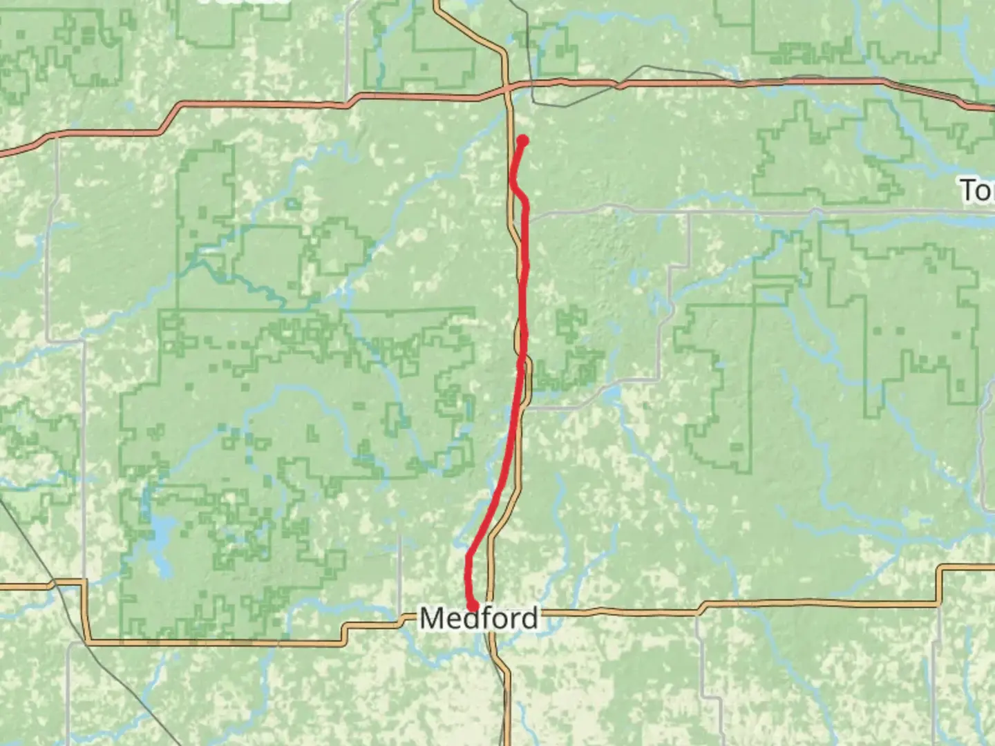 An image depicting the trail Pine Line Trail and its surrounding area.