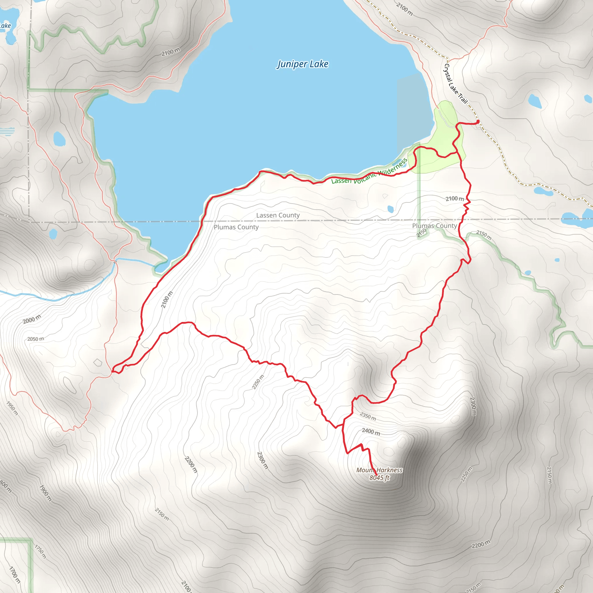 Mount Harkness Loop Trail mobile static map