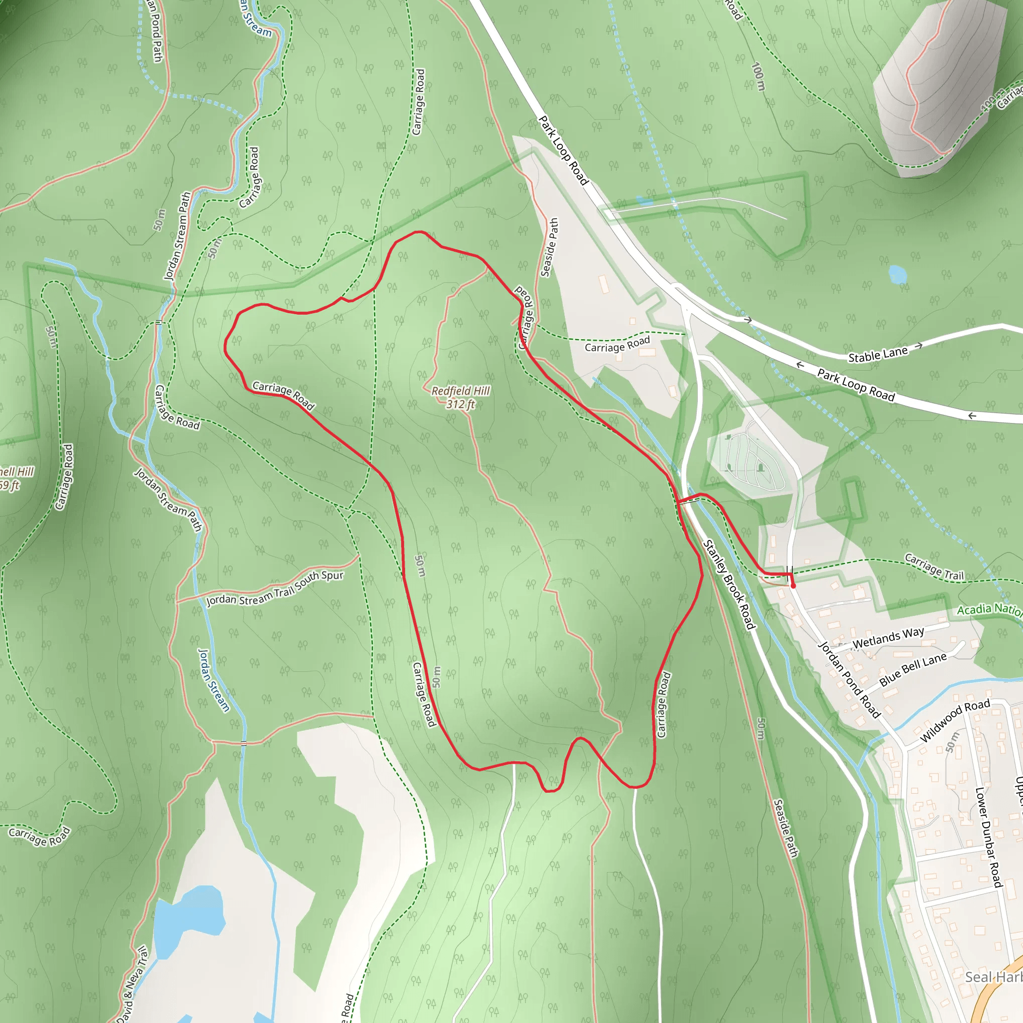 Redfield Hill Loop mobile static map