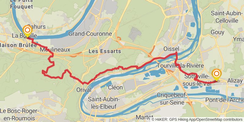 GR 2 - Sentier de la Seine stage 28 Map