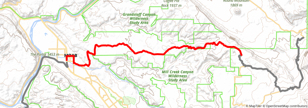 American Discovery Trail South Route stage 289 Map