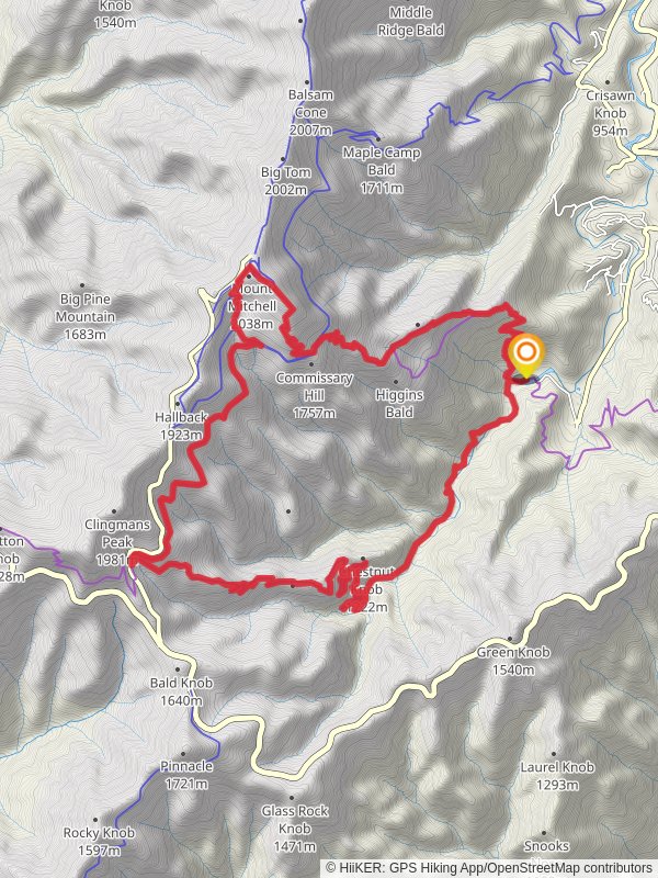 Mount Mitchell and Chestnut Knob Loop