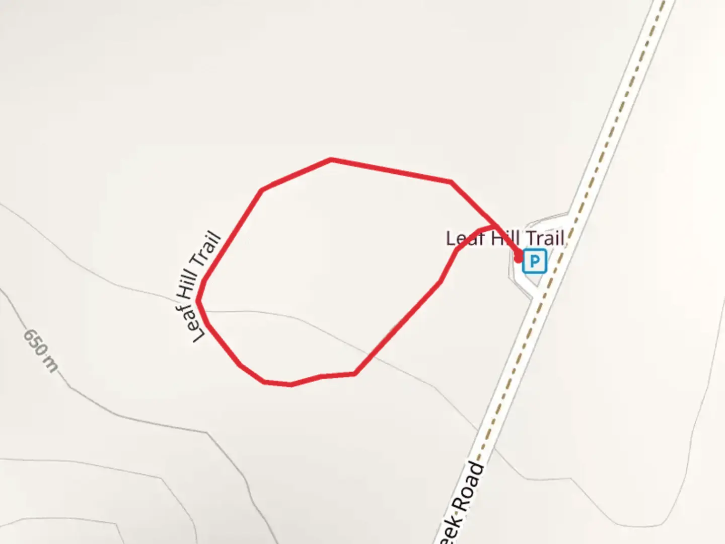 An image depicting the trail Leaf Hill Loop Trail and its surrounding area.