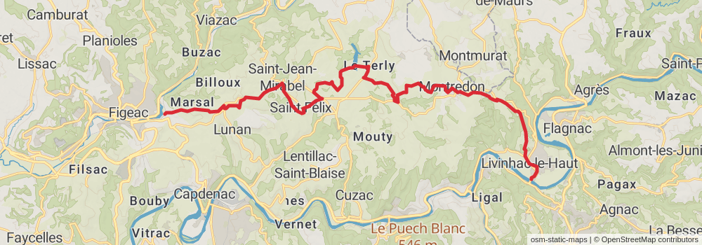 Camino Strasbourg-Saint Jean Pied de Port via Le Puy stage 58 Map