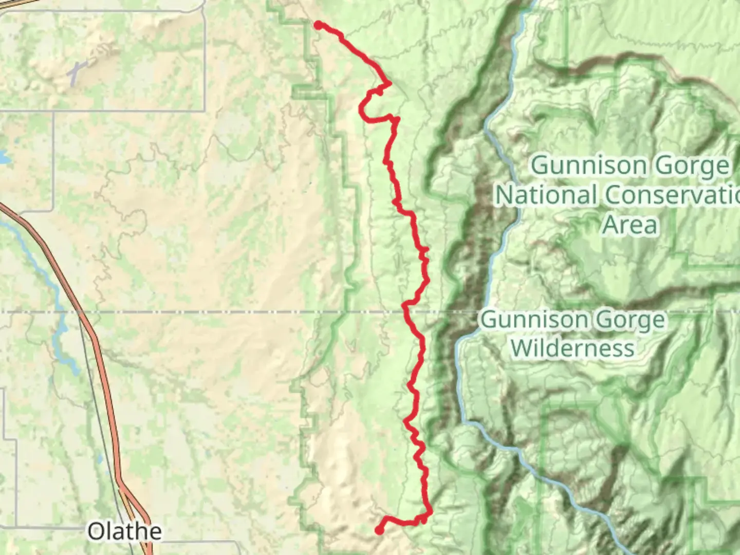 An image depicting the trail Eagle Road and Sidewinder Trail and its surrounding area.